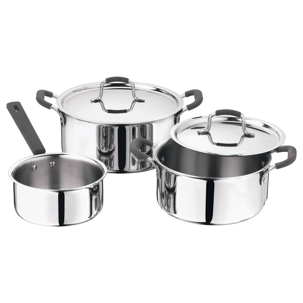 MASTERPRO Topfset FOODIES COLLECTION silber Edelstahl 5 tlg.