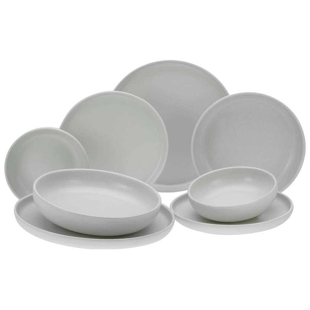 CreaTable Tafelservice Uno weiß Steinzeug 8 tlg.
