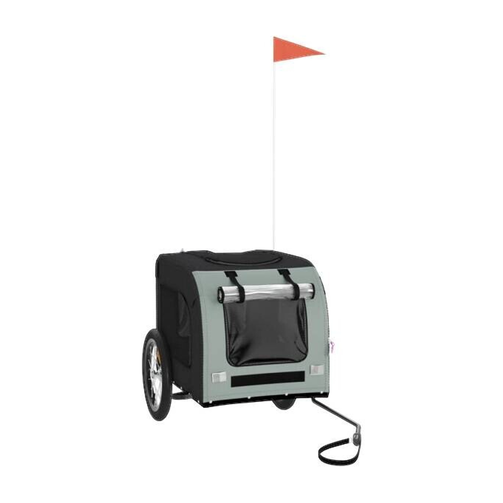 vidaXL Fahrradanhänger schwarz schwarz B/H/L: ca. 64x66x125 cm