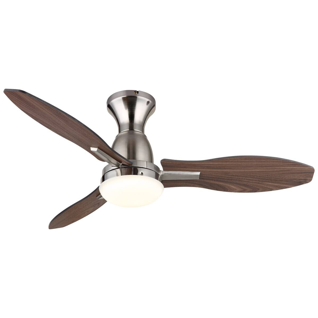 GLOBO LED-Deckenventilator nickel Opal H/D: ca. 32,5x107 cm max. 22 W