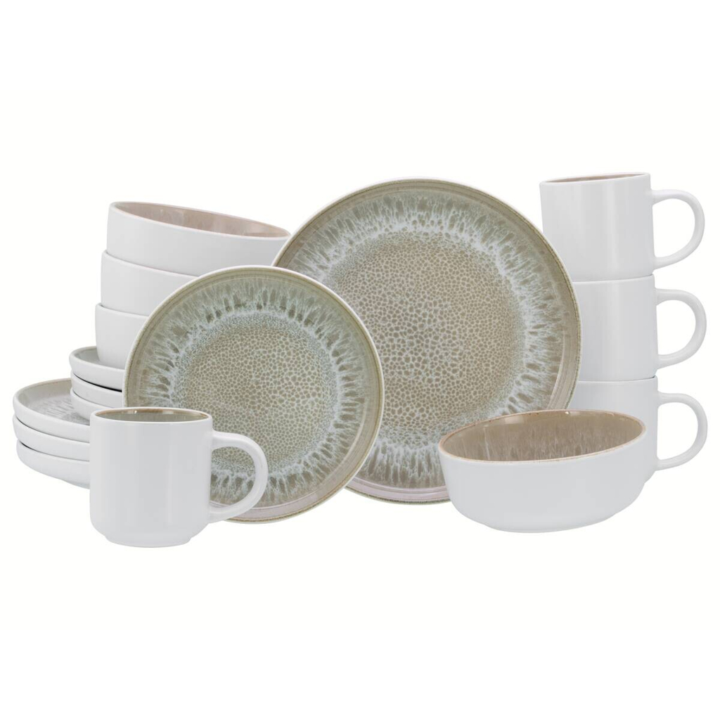 CreaTable Kombiservice Nordic Fjord sand Steinzeug 16 tlg.