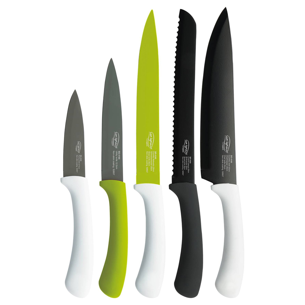 SAN IGNACIO Messerset Green multicolor Edelstahl 5 tlg.