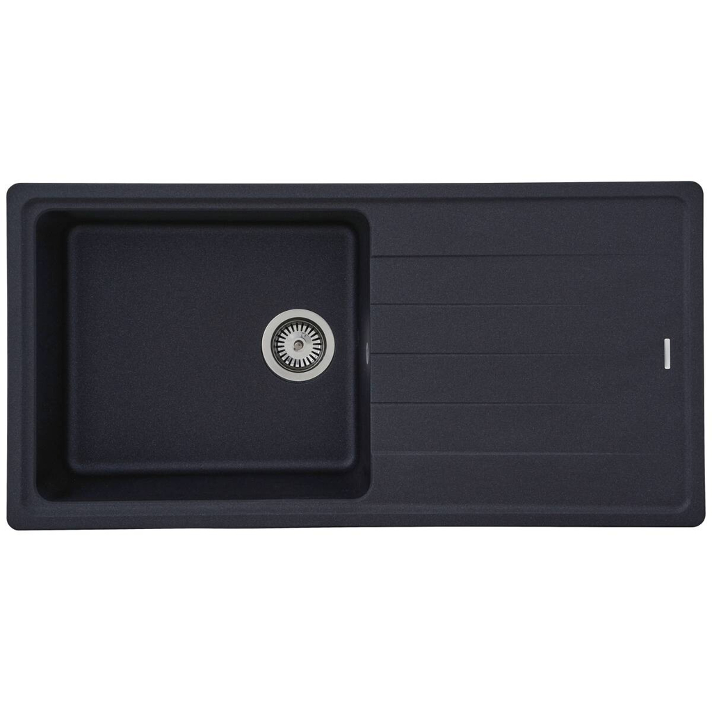 Respekta Einbauspüle Columbia 100 x 50 S schwarz Granitverbundmaterial B/H/T: ca. 100x18,5x50 cm
