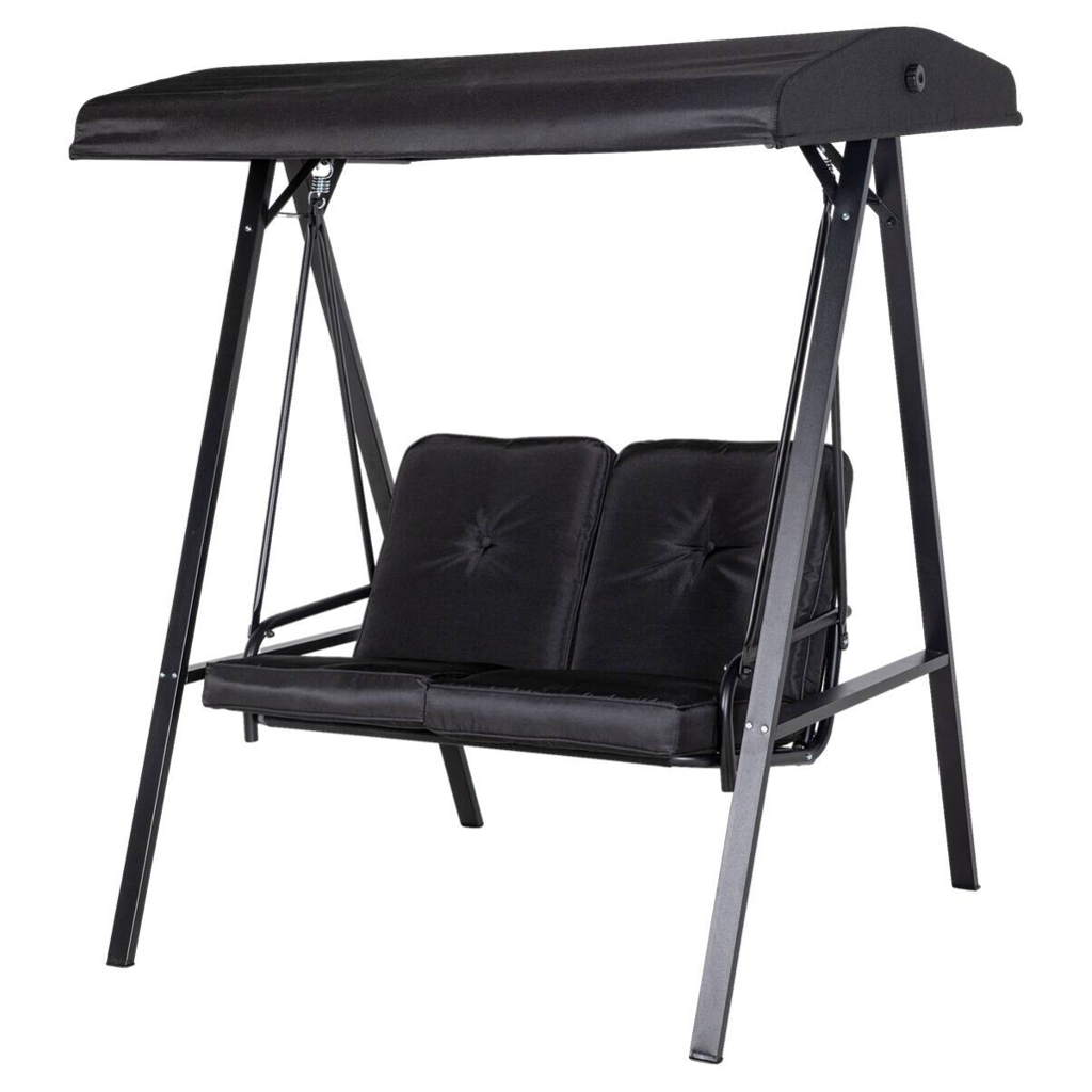 Outsunny Hollywoodschaukel schwarz Polyester B/H/L: ca. 116x172x145 cm