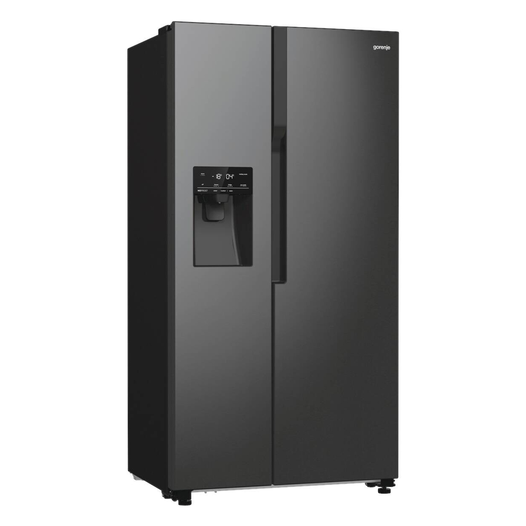 Gorenje Side-by-Side NRR9ESBXL Ice Crushed schwarz B/H/T: ca. 92x179x70 cm