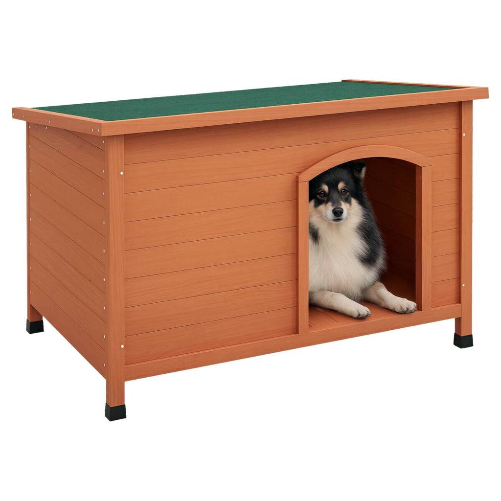 PawHut Hundehütte orange Holz B/H/L: ca. 65,5x68x100 cm