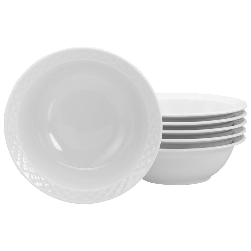 CreaTable Müslischale Polo weiß Porzellan 6 tlg.