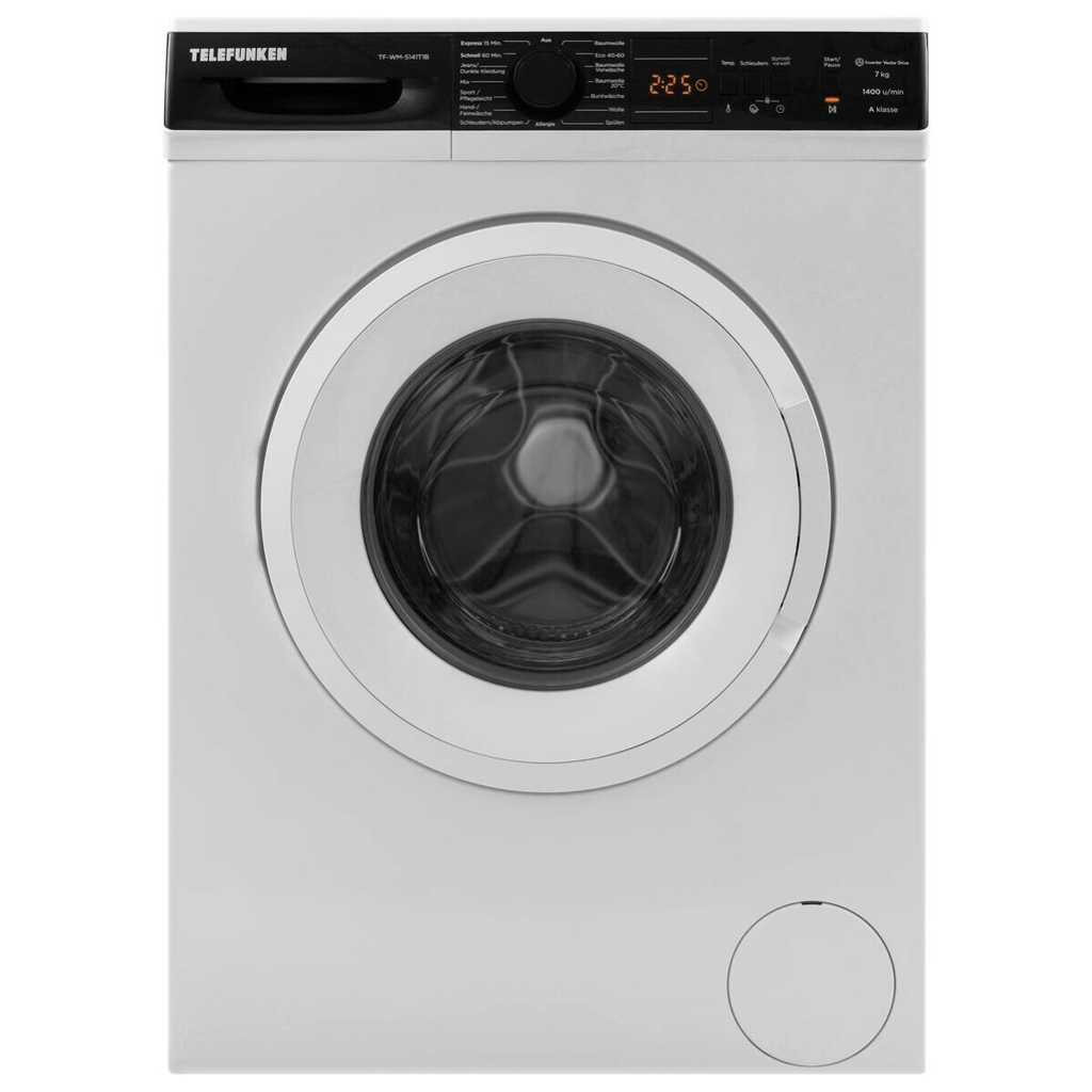 Telefunken Waschmaschine TF-WM-5441T1B weiß B/H/T: ca. 59,7x84,5x49,7 cm ca. 70 kg