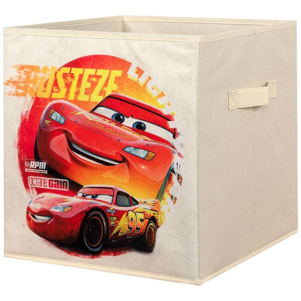 Stoffbox Cars beige B/H/T: ca. 32x32x32 cm
