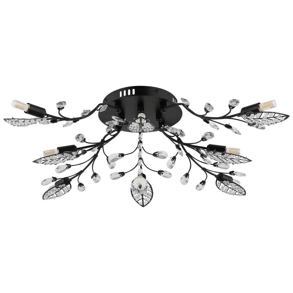 GLOBO Deckenventilator schwarz Metall B/H/L: ca. 65x20x65 cm