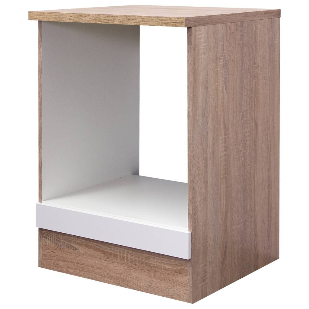 Herdumbauschrank Samoa weiß Eiche Nachbildung B/H/T: ca. 60x85x60 cm