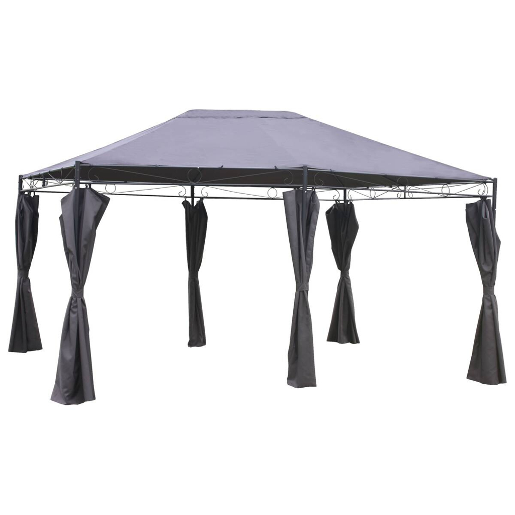 POCOline Pavillon Zeus anthrazit Stahlrohr B/H/L: ca. 400x270x300 cm