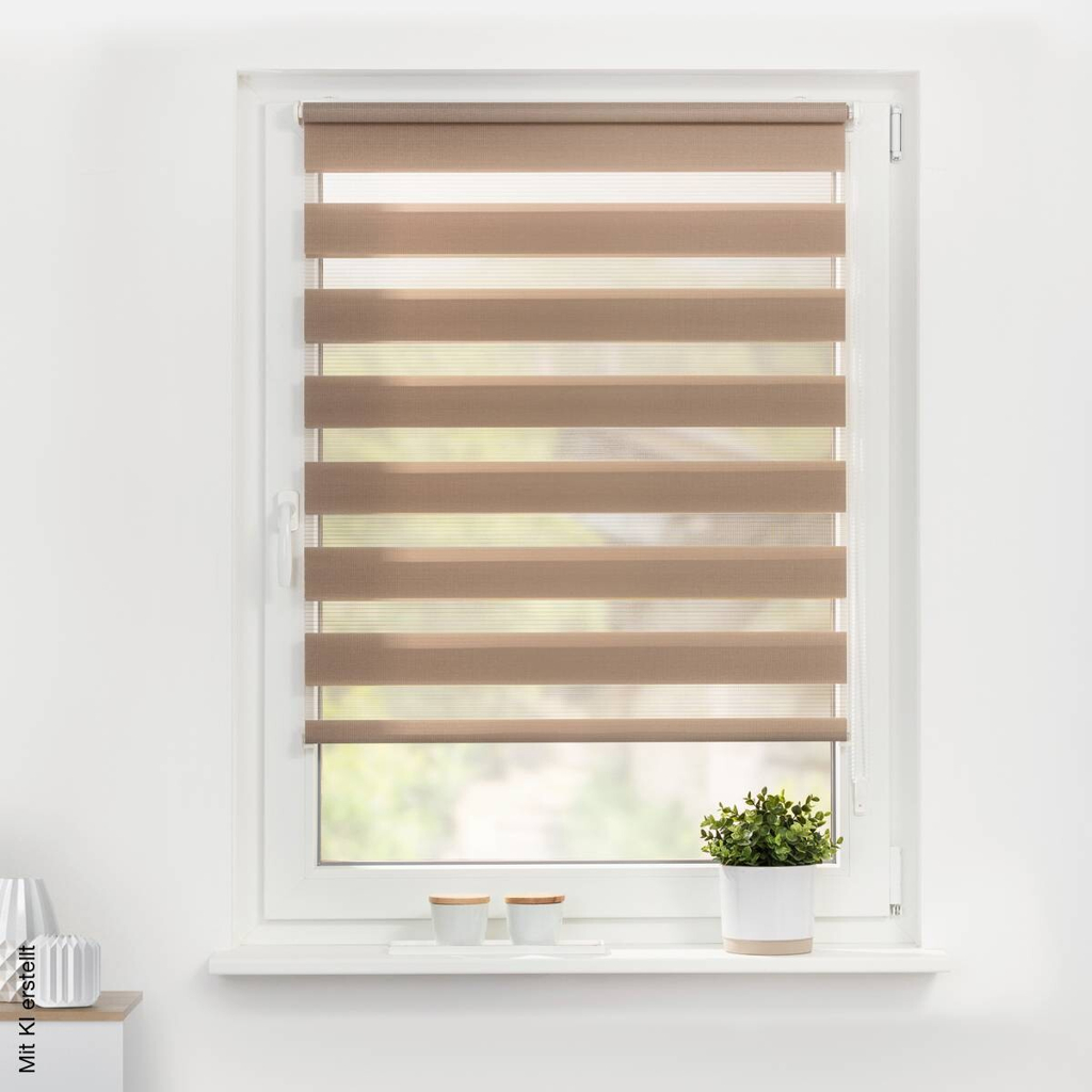 LICHTBLICK Doppelrollo Duo taupe B/L: ca. 70x150 cm