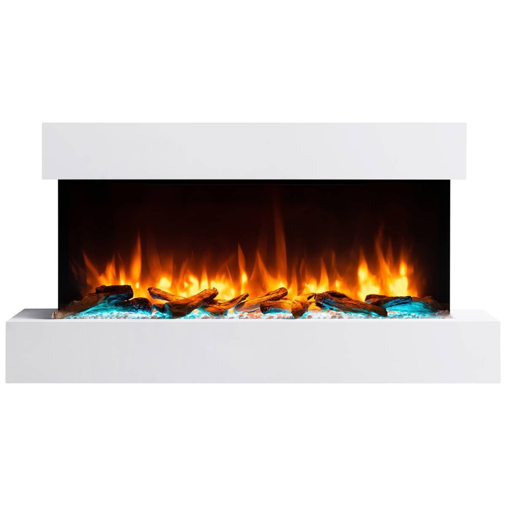 Balderia Wandkamin Ignis weiß MDF B/H/T: ca. 110x57,3x25 cm ca. 2000 W
