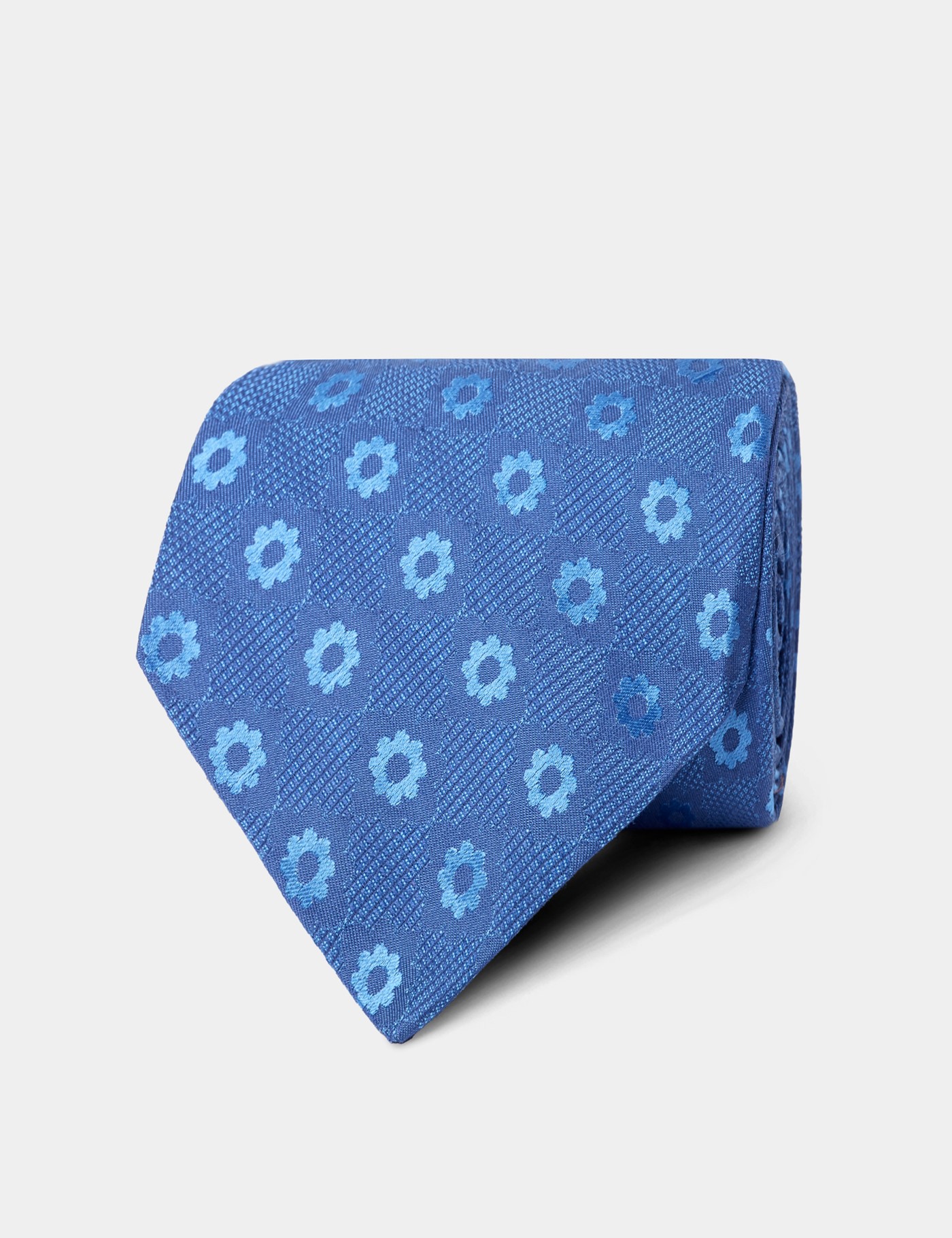 Hawes & Curtis Blaue Jacquard Florale 1913 Krawatte Size: Einheitsgröße
