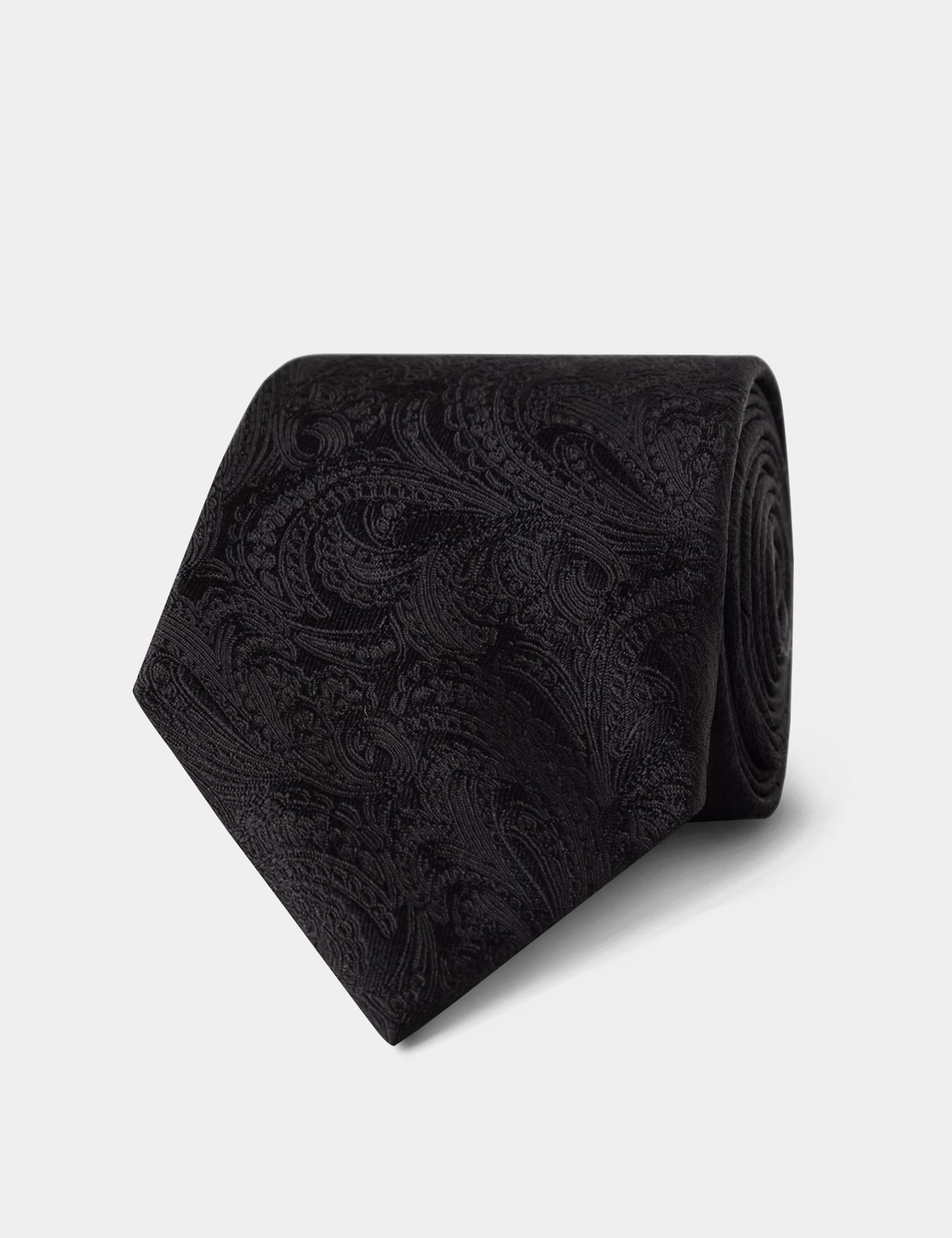 Hawes & Curtis Schwarze Paisley Krawatte Size: Einheitsgröße