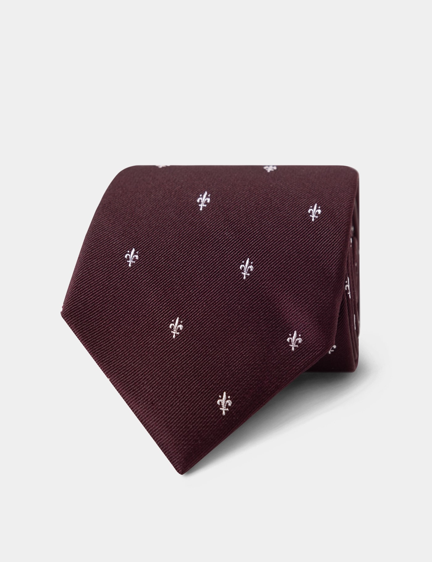 Hawes & Curtis Burgunderrote Fleur-de-Lis Krawatte Size: Einheitsgröße