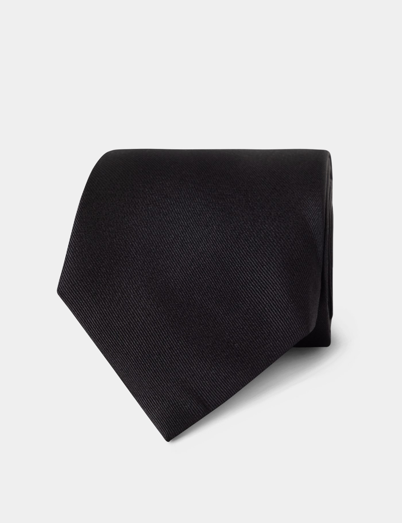 Hawes & Curtis Schwarze Uni Repp Krawatte Size: Einheitsgröße