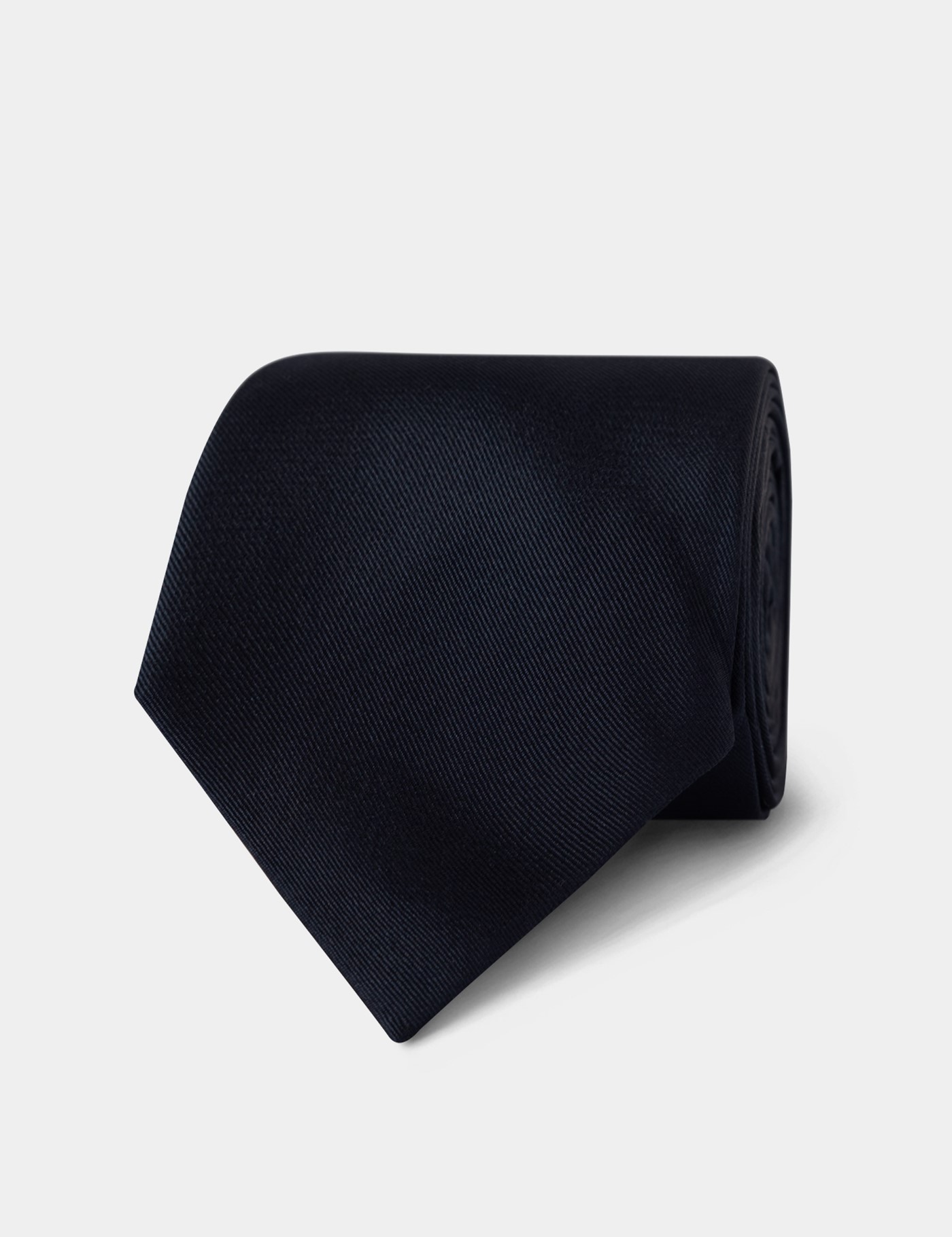 Hawes & Curtis Marineblaue Uni Repp Krawatte Size: Einheitsgröße