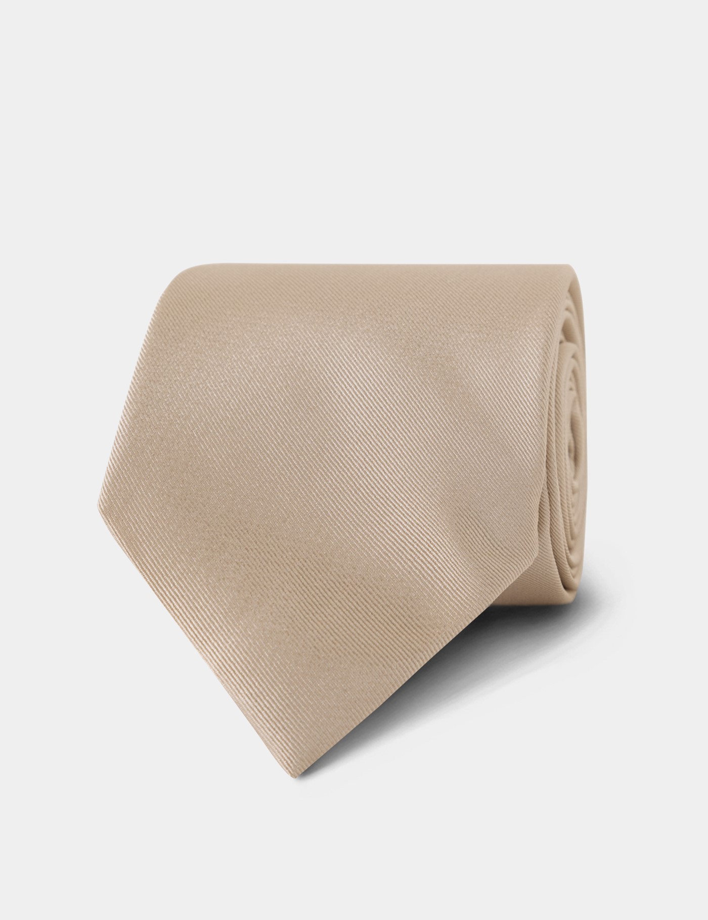 Hawes & Curtis Champagner Uni Repp Krawatte Size: Einheitsgröße