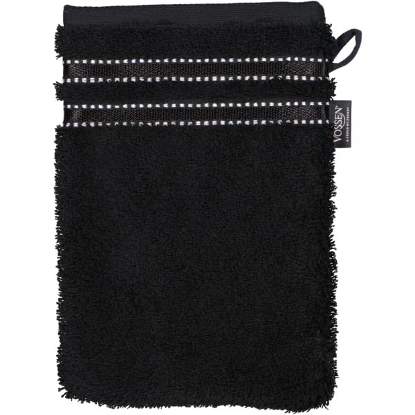 Vossen Handtücher Cult de Luxe - Farbe: schwarz - 7900 - Waschhandschuh 16x22 cm
