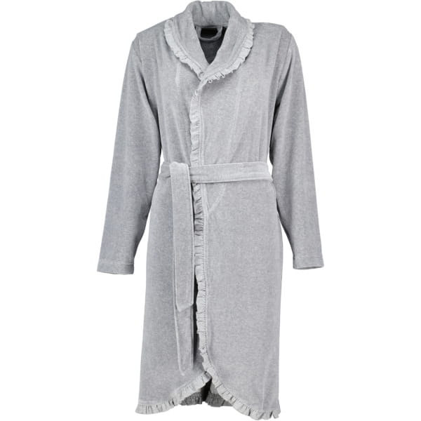 Vossen Bademäntel Damen Kurzmantel mit Schalkragen Ariel - Farbe: grau melange - 7380 - XS