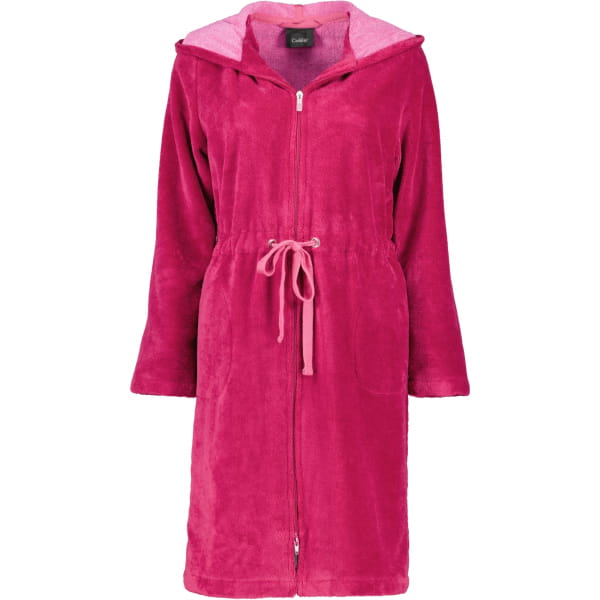 Cawö Home - Damen Bademantel Kurz Kapuze 822 - Farbe: beere - 22