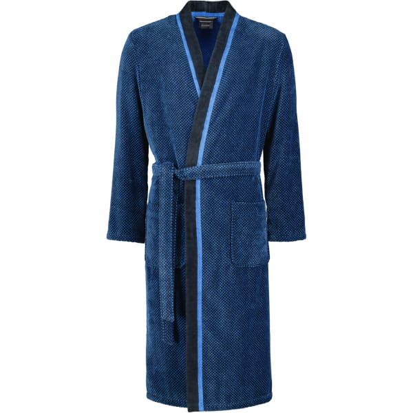 Cawö - Herren Bademantel Kimono 4839 - Farbe: blau/schwarz - 19 - S