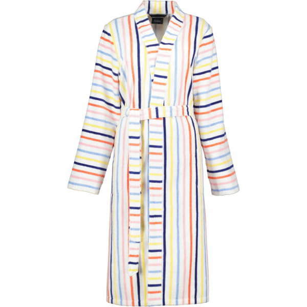 Cawö Damen Bademantel Kimono 3343 - Farbe: weiß-multicolor - 62 - S