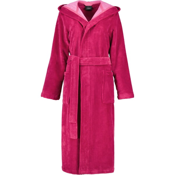 Cawö Home Damen Bademantel Kapuze 802 - Farbe: beere - 22