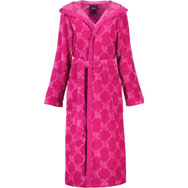 JOOP! Damen Bademantel Cornflower - Kapuze 1646 - Farbe: Cassis - 22 - XS