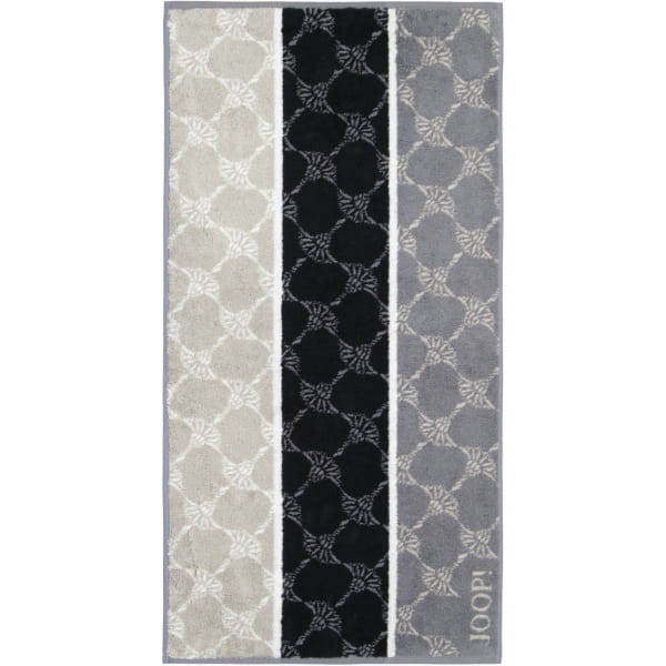 JOOP! Signature Cornflower Stripes 1657 - Farbe: Schwarz - 97 - Handtuch 50x100 cm