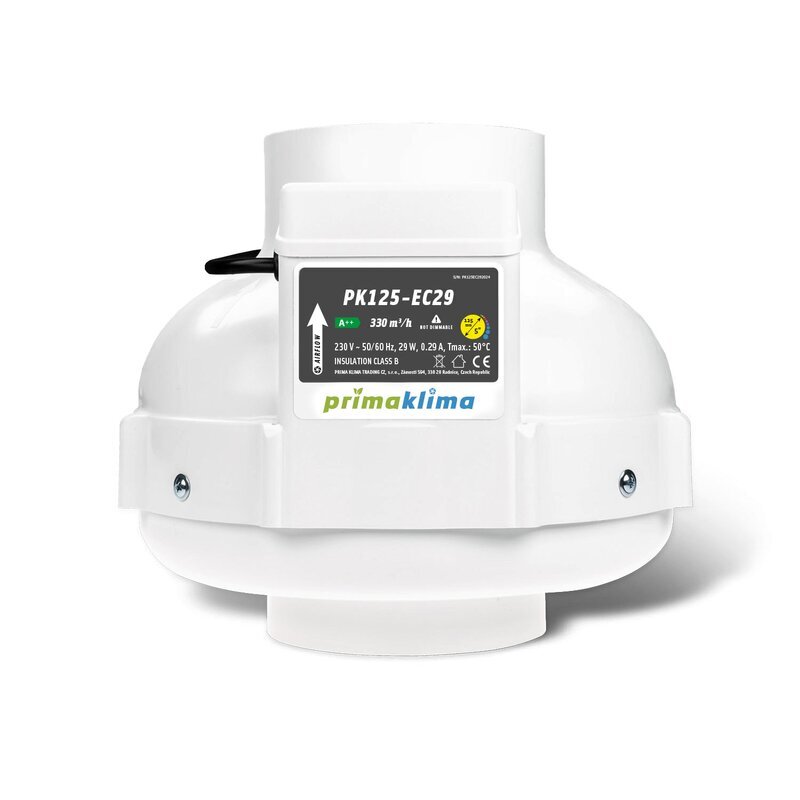 Prima Klima EC Ventilator 330m³/h 125mm Nicht Dimmbar
