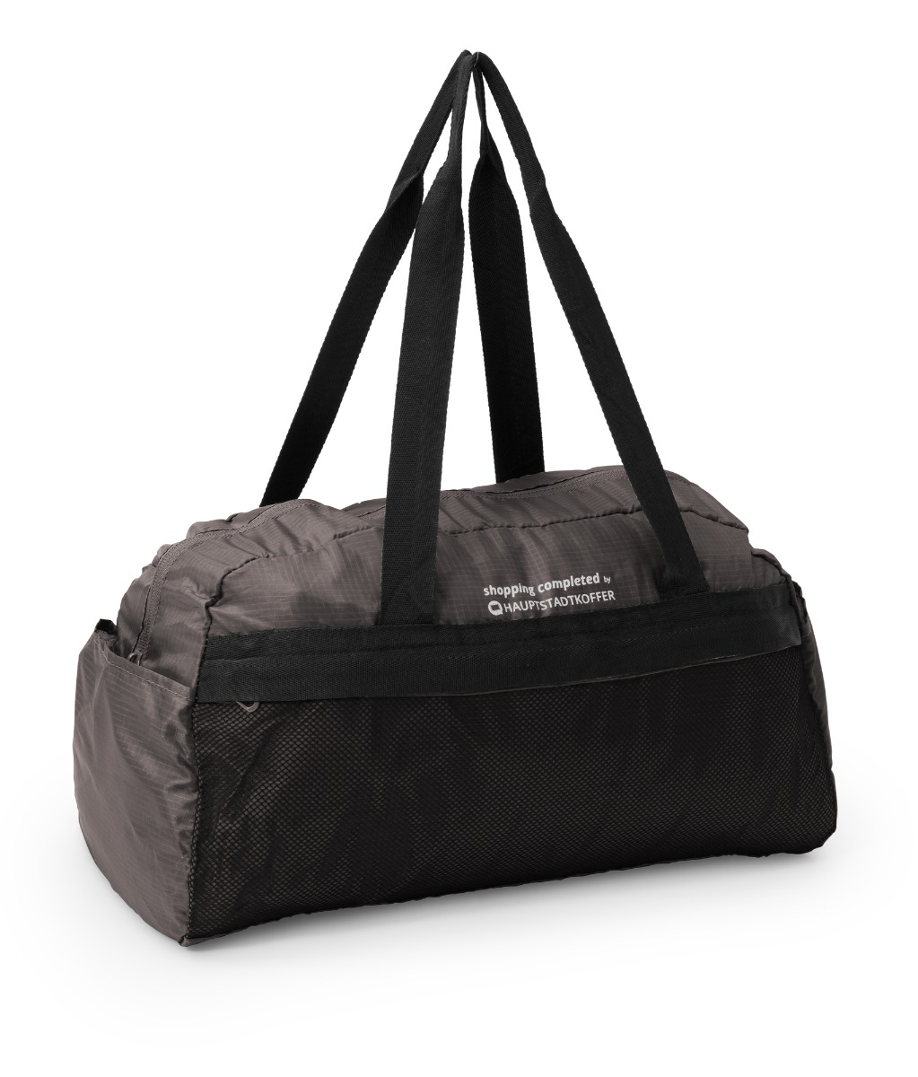 Faltbare Reisetasche, kleine Reisetasche faltbar, Sporttasche klein, foldable travel bag small, 19 Liter, Graphite