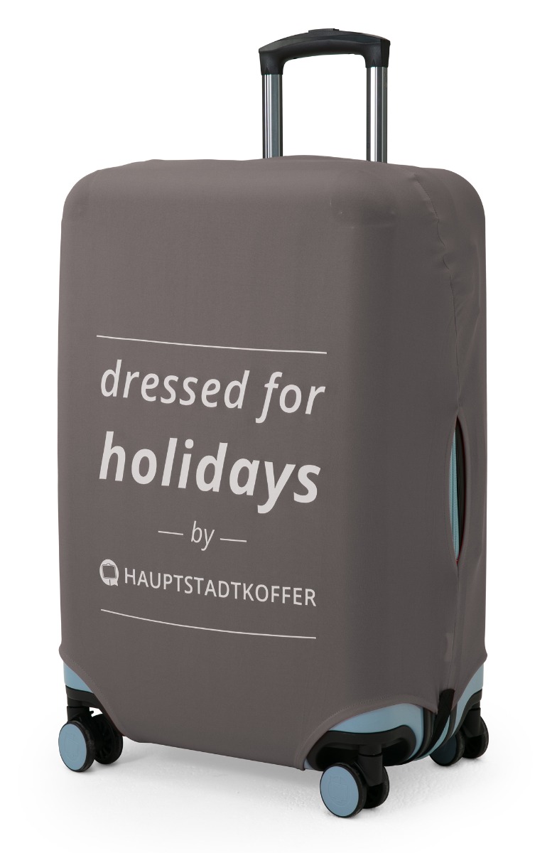 Kofferüberzug Größe L für große Koffer (66-75 cm), Kofferhülle für große Koffer (66-75 cm), Kofferschutzhülle, Gepäckabdeckung, Luggage Cover, Graphit