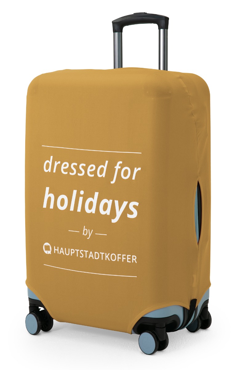 Kofferüberzug Größe L für große Koffer (66-75 cm), Kofferhülle für große Koffer (66-75 cm), Kofferschutzhülle, Gepäckabdeckung, Luggage Cover, Herbstgold