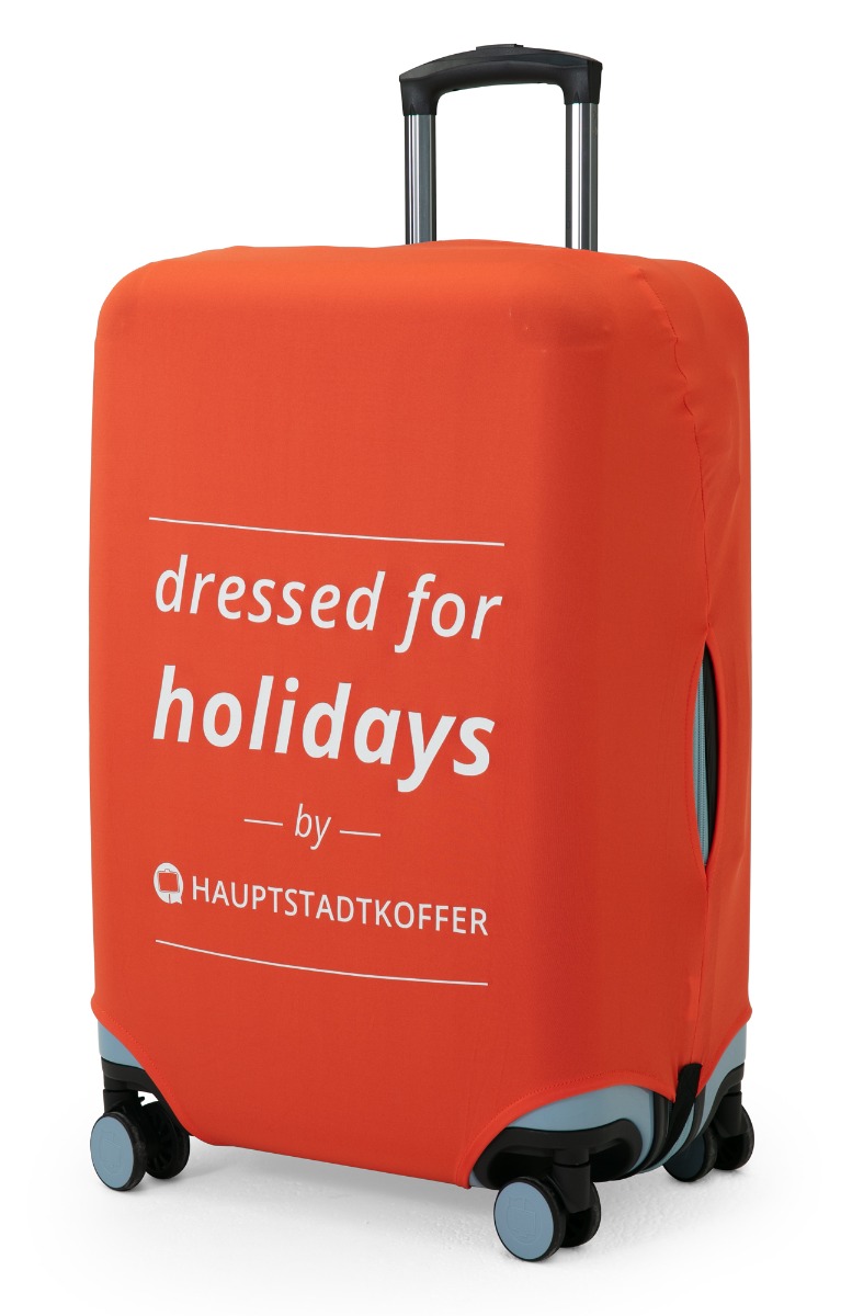 Kofferüberzug Größe L für große Koffer (66-75 cm), Kofferhülle für große Koffer (66-75 cm), Kofferschutzhülle, Gepäckabdeckung, Luggage Cover, Orange