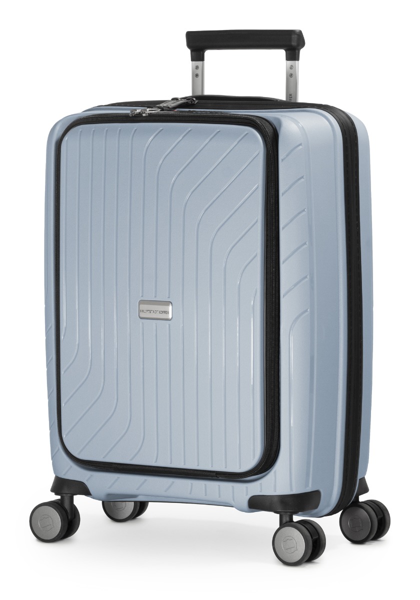 TXL - Handgepäck Koffer, Laptopfach, Business Trolley, Reisekoffer, Hartschale, 55 cm, 40 Liter, Iceblue