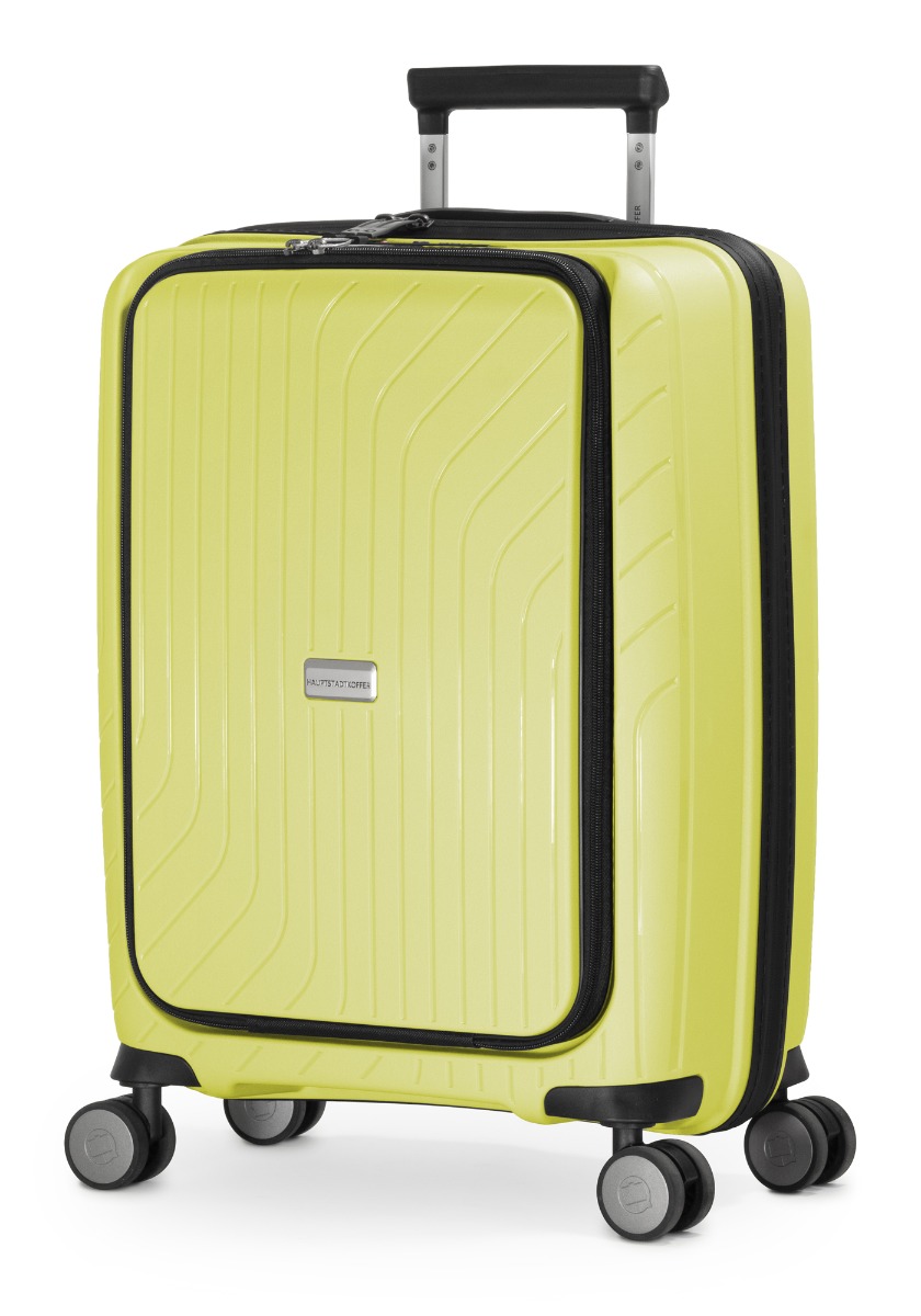 TXL - Handgepäck Koffer, Laptopfach, Business Trolley, Reisekoffer, Hartschale, 55 cm, 40 Liter, Lime