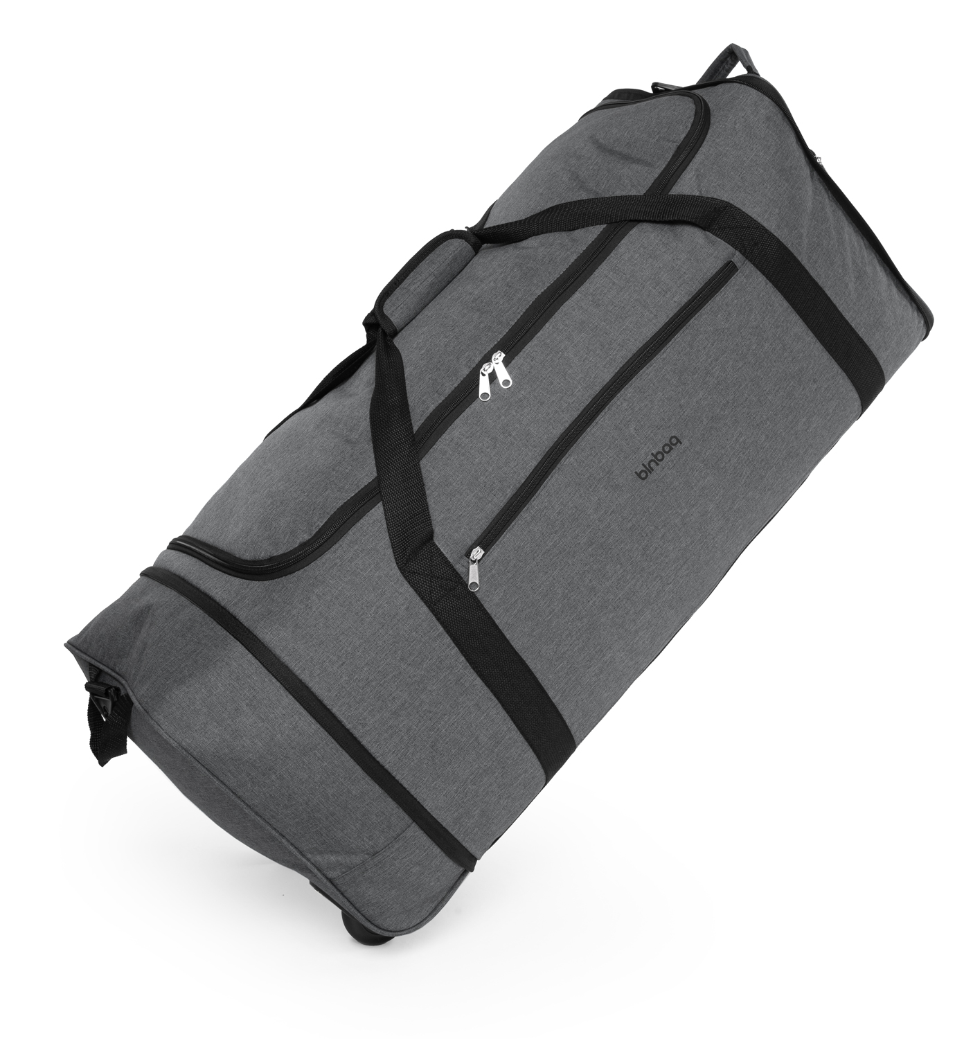 BLNBAG M4 – Reisetasche mit Rollen, Weichgepäck, faltbar, leicht, 1100g, 90 Liter, Dunkelgrau