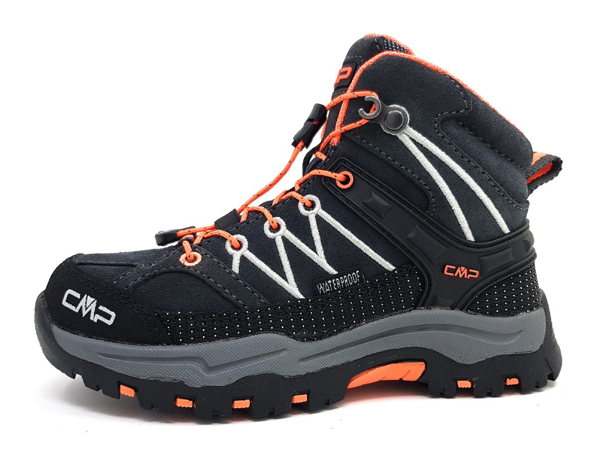 CMP Ki. Trekking Rig. Waterpr 3Q12944 Grau Antrazit/Orange 47UG