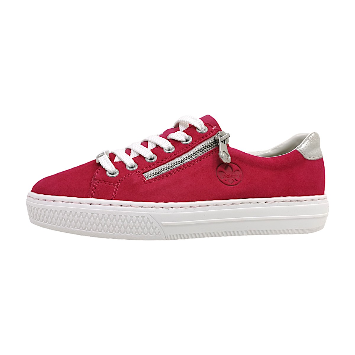 Rieker Sheepsuede/Aleria/Nabukin L59L1-31 Rosa 31 Fuchsia/ Fog- Silver
