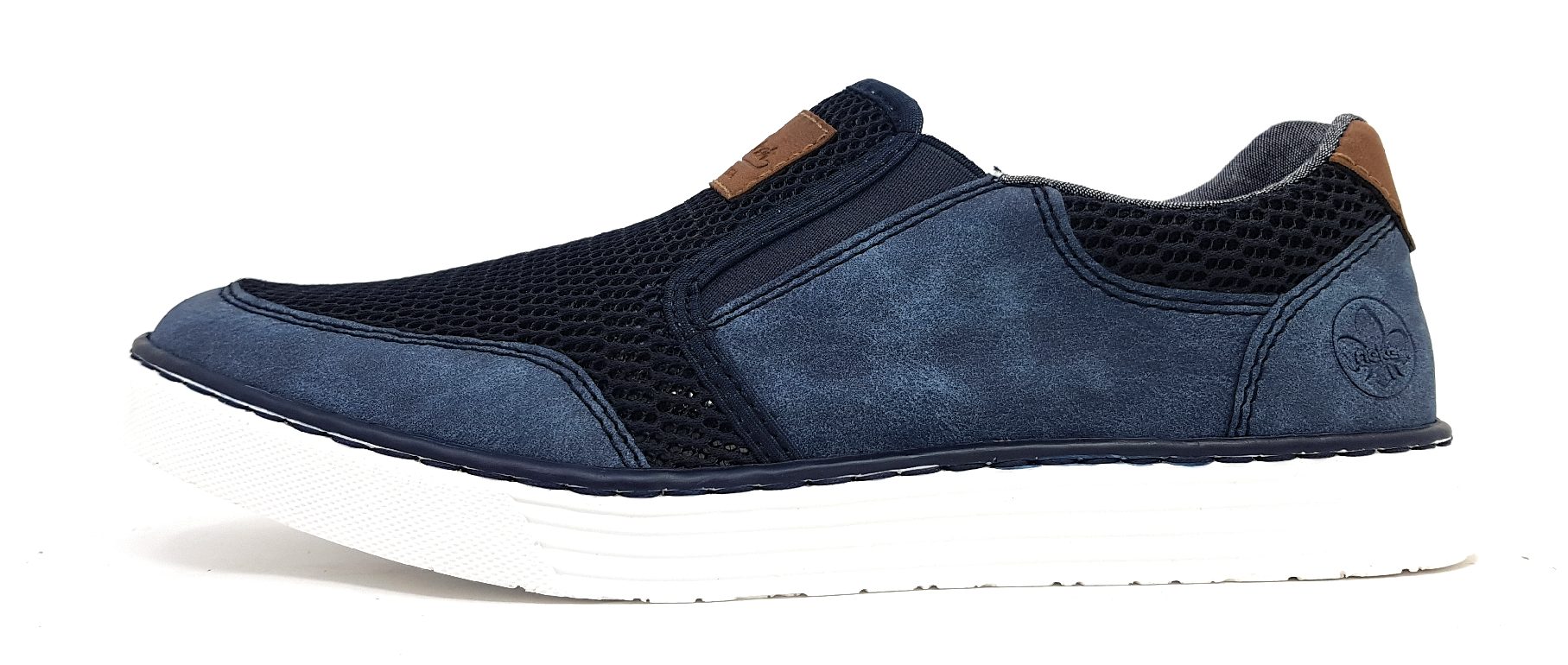 Rieker Rieker Herren Slipper oze B2250-14 Blau 14 Baltik/ Navy/ Mandel