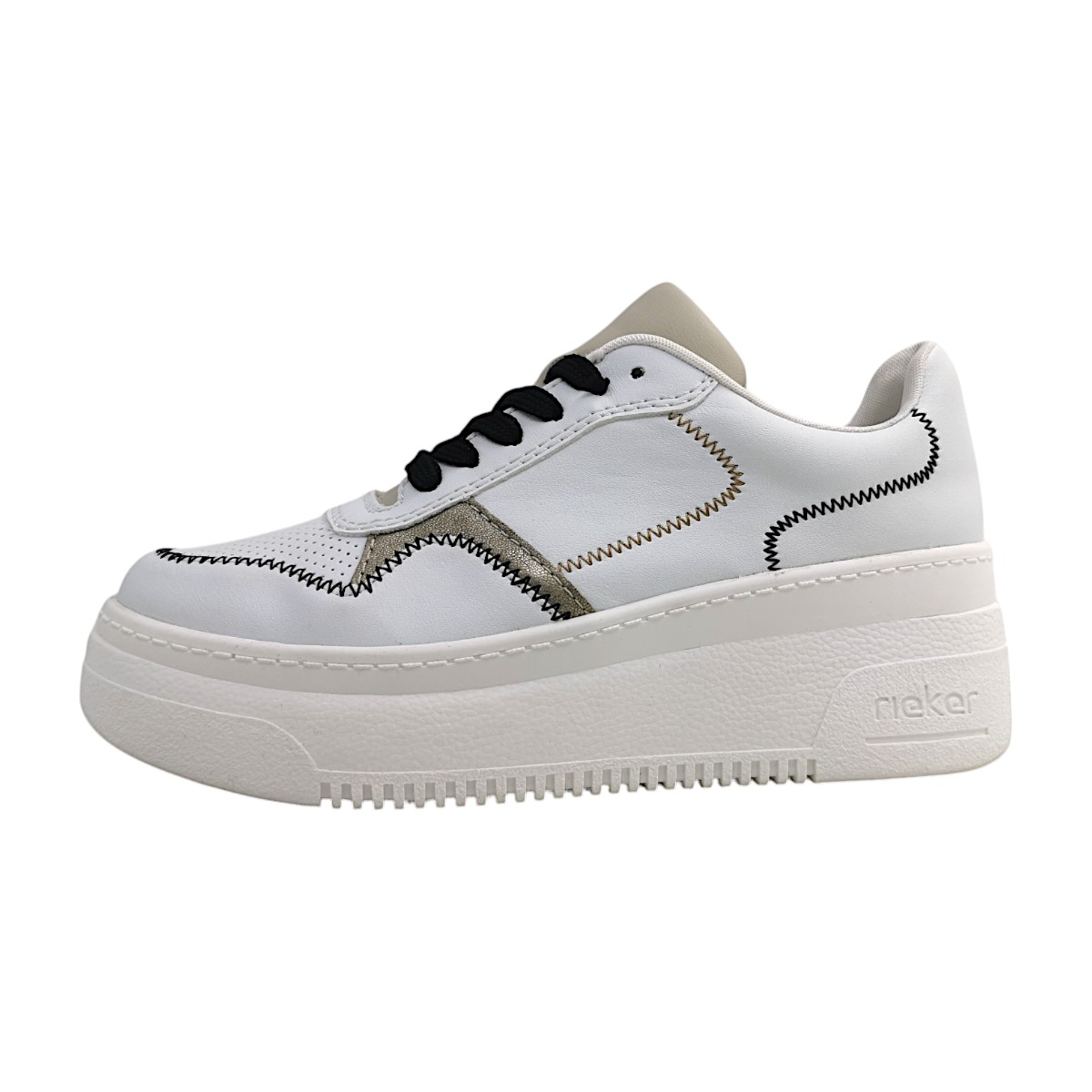 Rieker Alabama/Odense M7813-80 Weiß weiss/perle