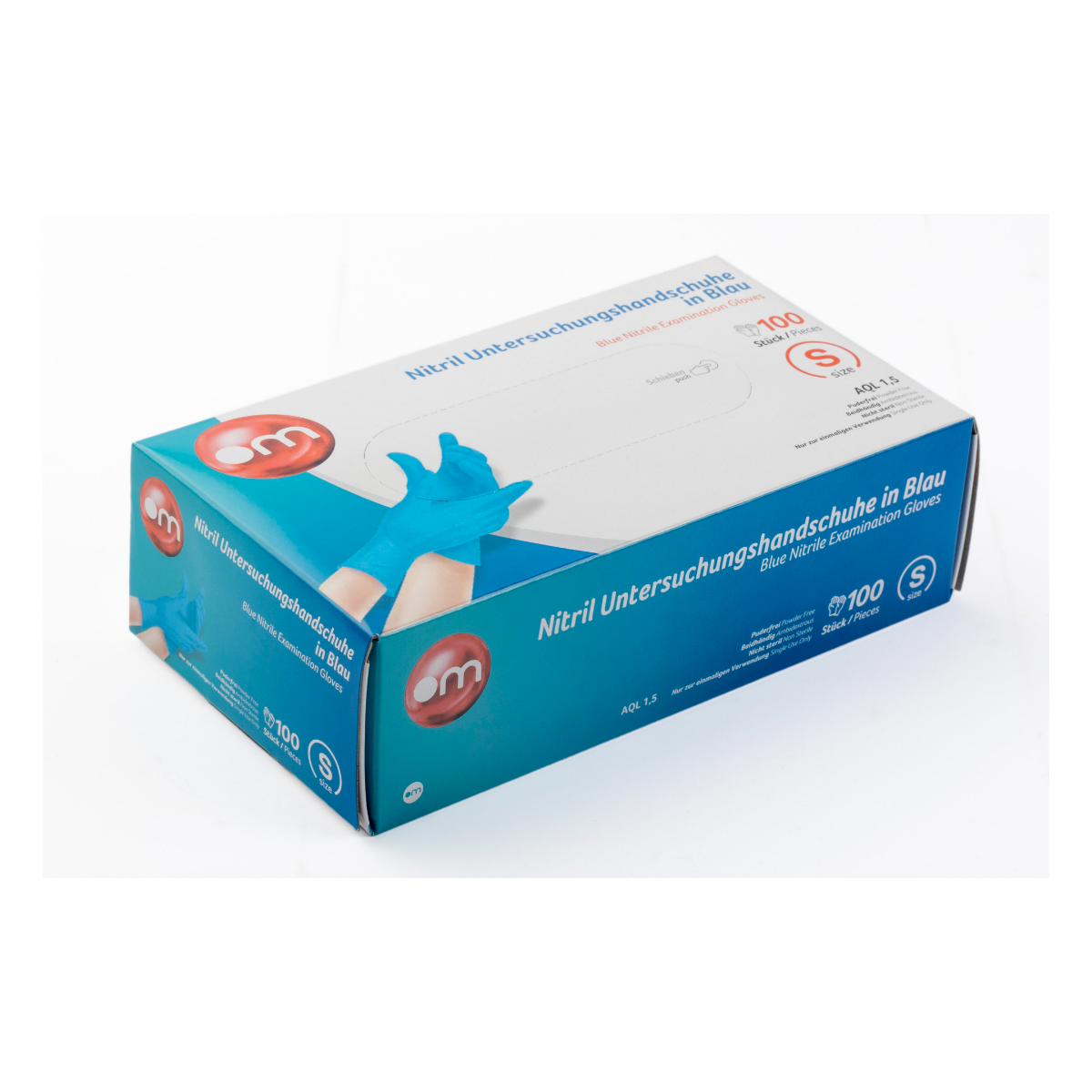 Nitril Handschuhe Blau 100 Stück AQL 1.5 L