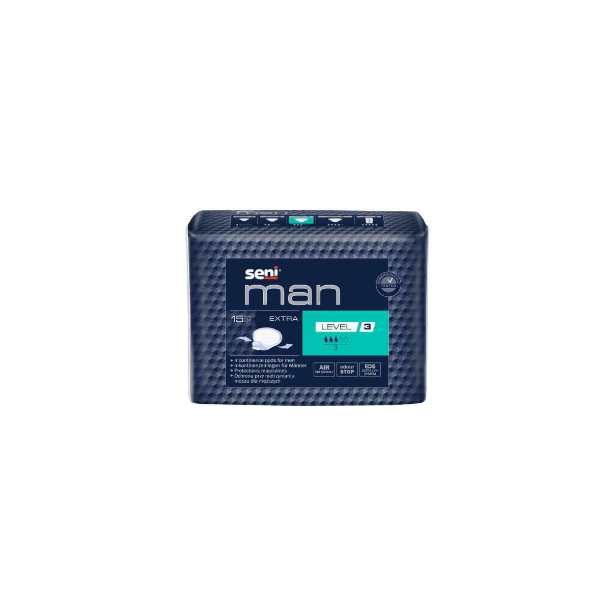 Seni Man atmungsaktive Inkontinenzeinlagen für Männer Extra Plus Level 4 15 Stück