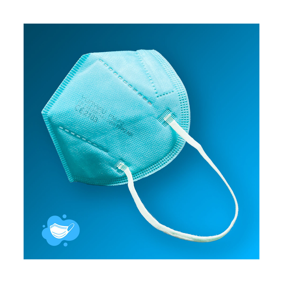 FFP2 Maske In Türkis von HealthMask / ohne Ventil (CE2195)