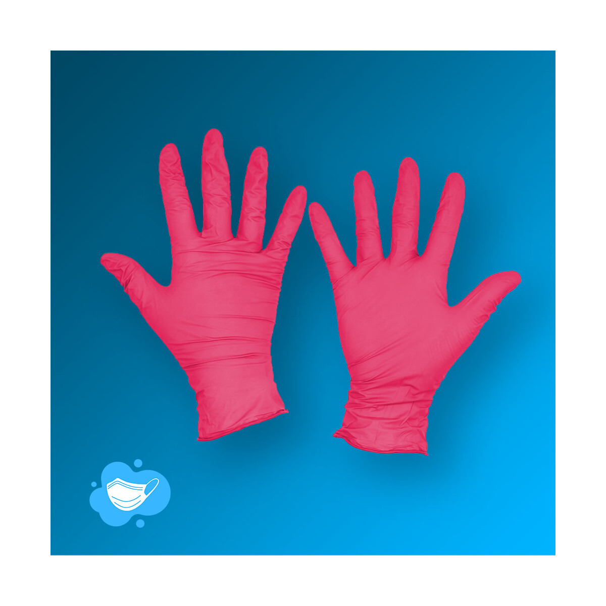 Nitril Handschuhe Rot Unigloves Pearl, 100 Stück puderfrei S