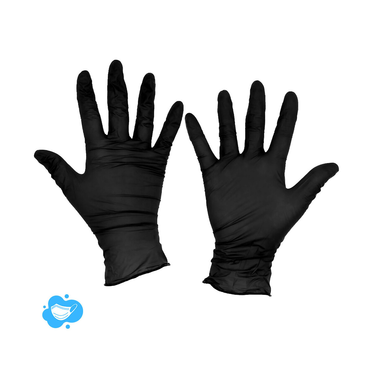 Nitril Handschuhe Schwarz Unigloves Pearl, 100 Stück puderfrei S