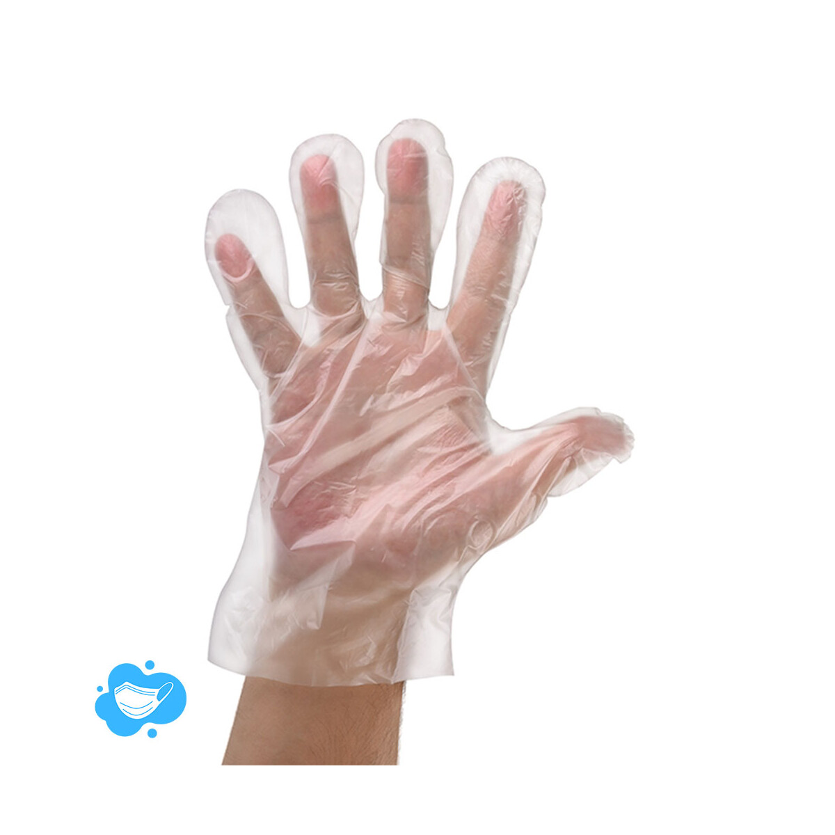 PE Einweghandschuhe transparent von NITRAS - 100 Stück je Box Damen